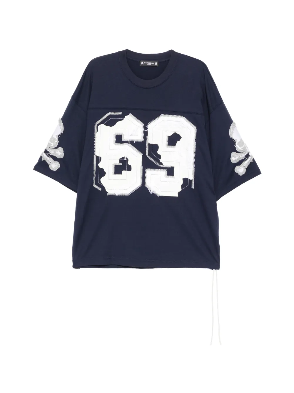 Mastermind Japan number skull graphic T-shirt - Blau