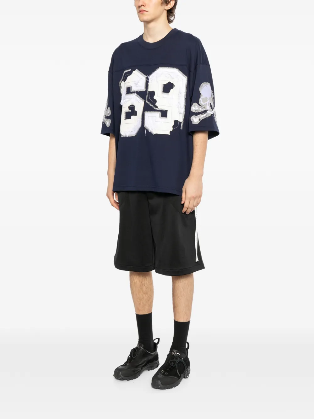 Mastermind Japan T-shirt met grafische print Blauw