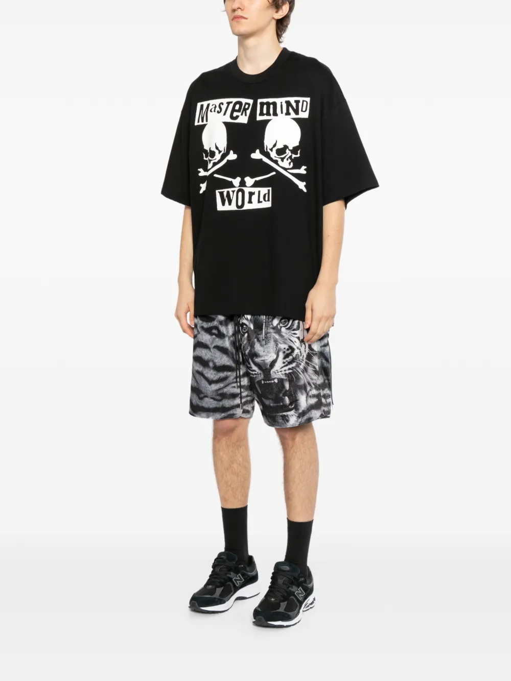 Mastermind World T-shirt met logoprint Zwart