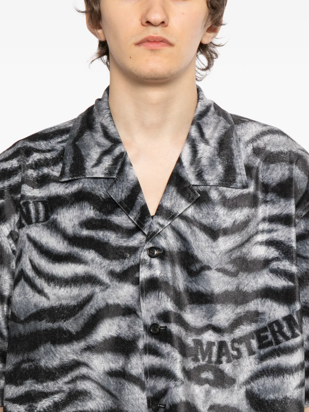 Mastermind World Overhemd met tijgerprint Grijs