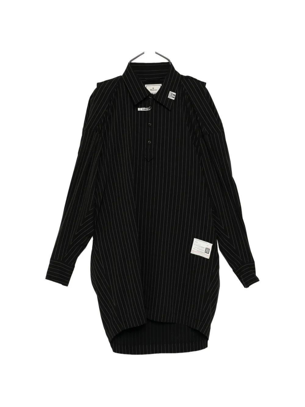 Maison MIHARA YASUHIRO pinstripe mini dress - Nero