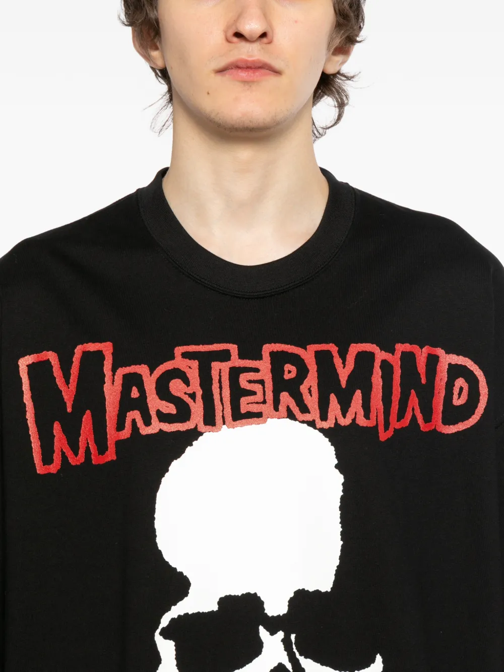 Mastermind Japan T-shirt met doodskopprint Zwart