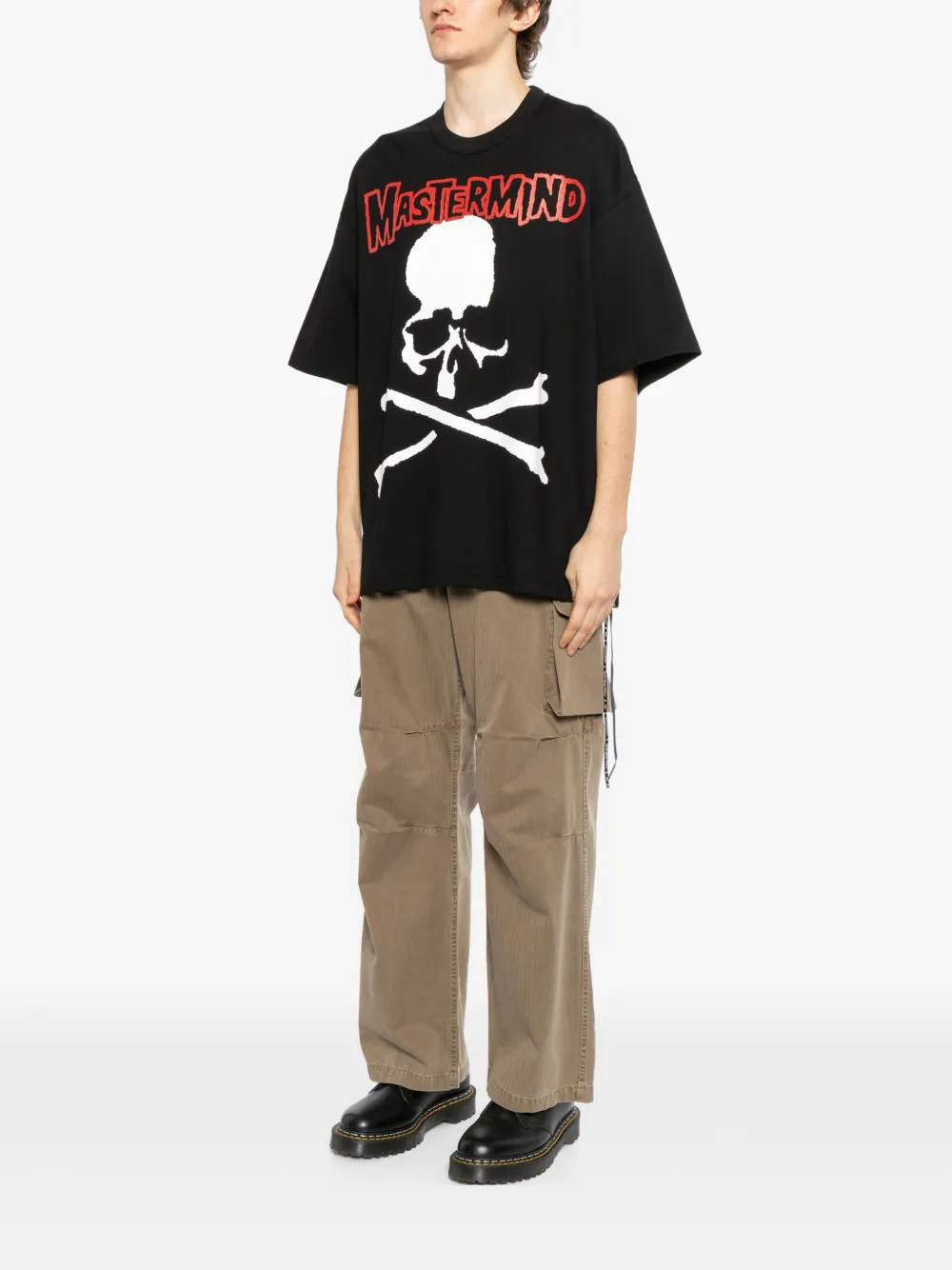 Mastermind Japan T-shirt met doodskopprint Zwart
