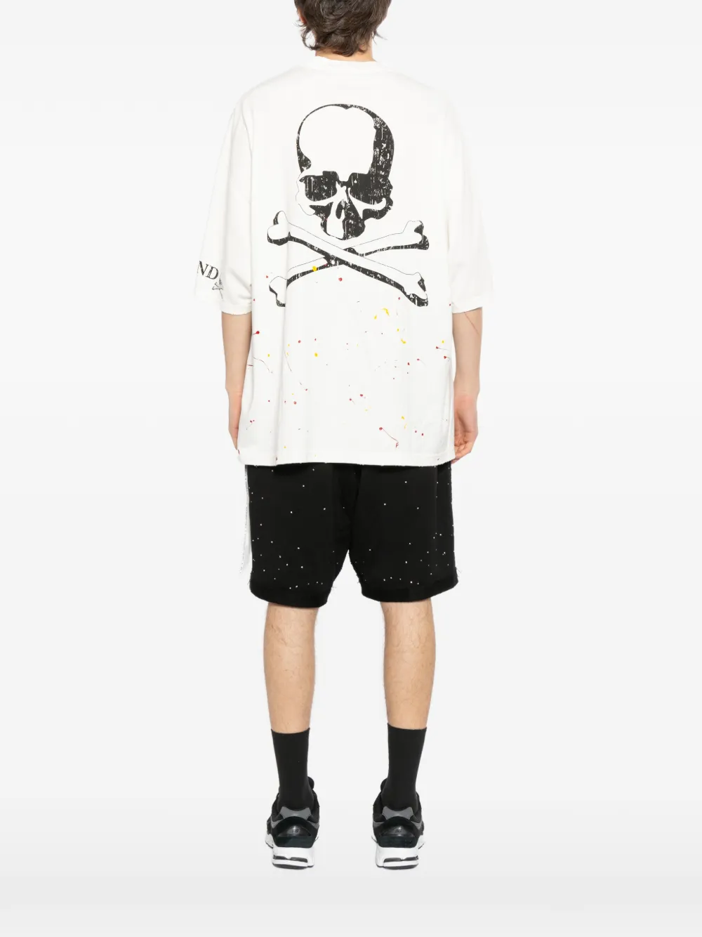 Mastermind World T-shirt met verfspatten Wit