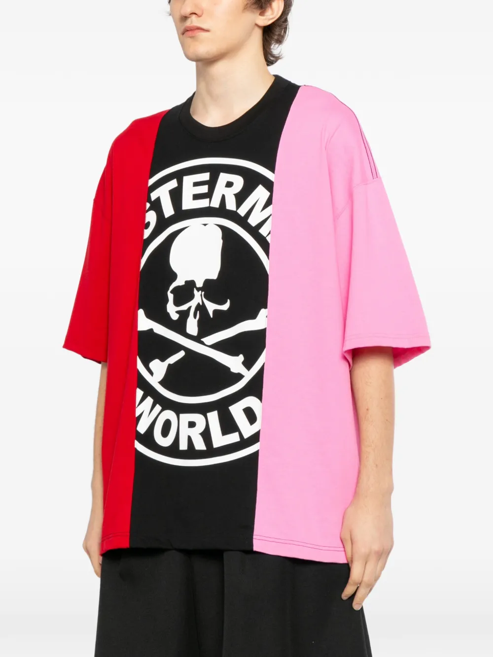 Mastermind World T-shirt met colourblocking Zwart