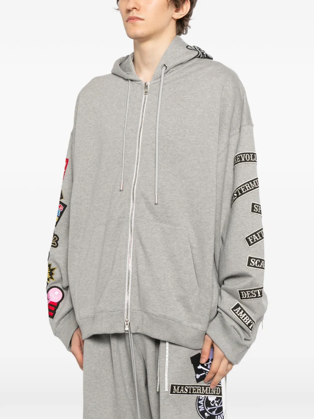 Mastermind Japan Hoodie met tekst Grijs