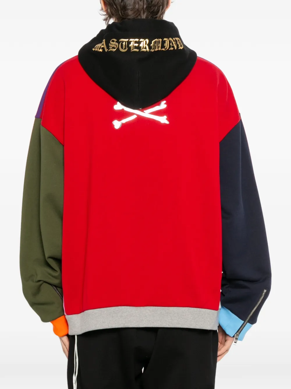Mastermind Japan Hoodie met colourblocking Paars