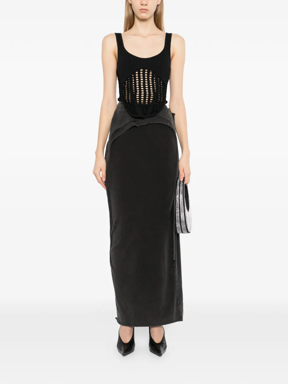  Ottolinger Slitted Maxi Skirt - Grey 