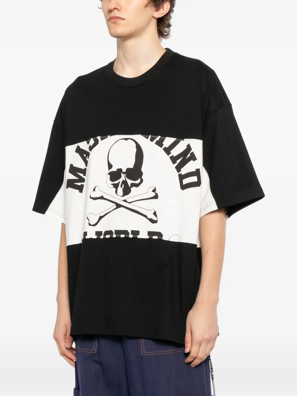 Mastermind World T-shirt met doodskopprint Zwart