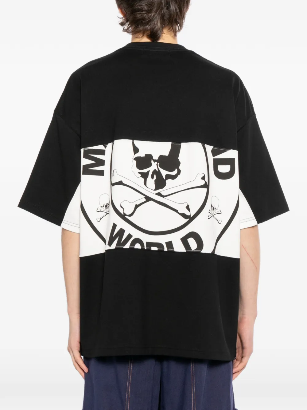 Mastermind World T-shirt met doodskopprint Zwart