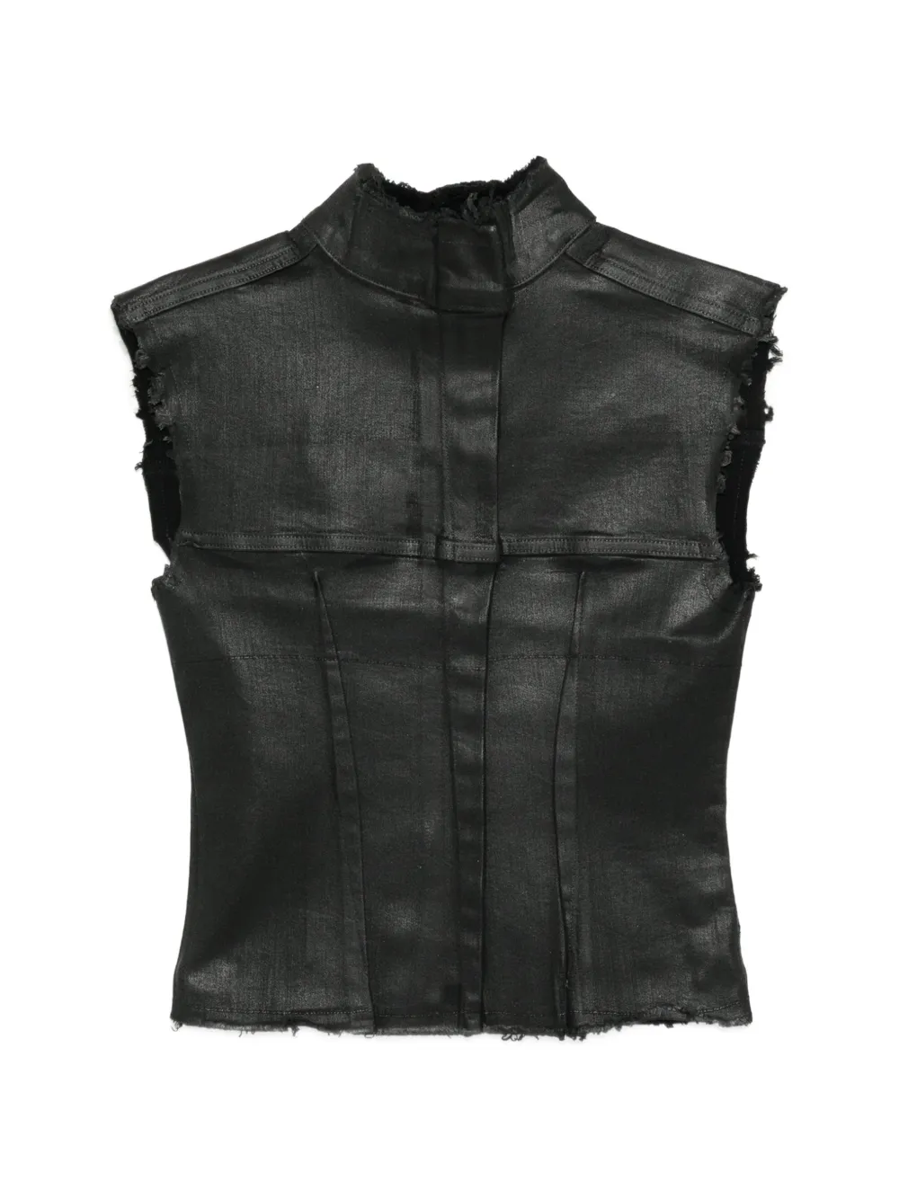 Ottolinger glazed denim vest - Black