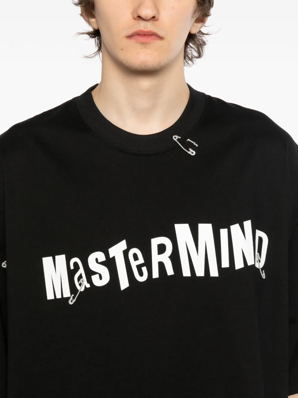Mastermind Japan T-shirt met logoprint Zwart