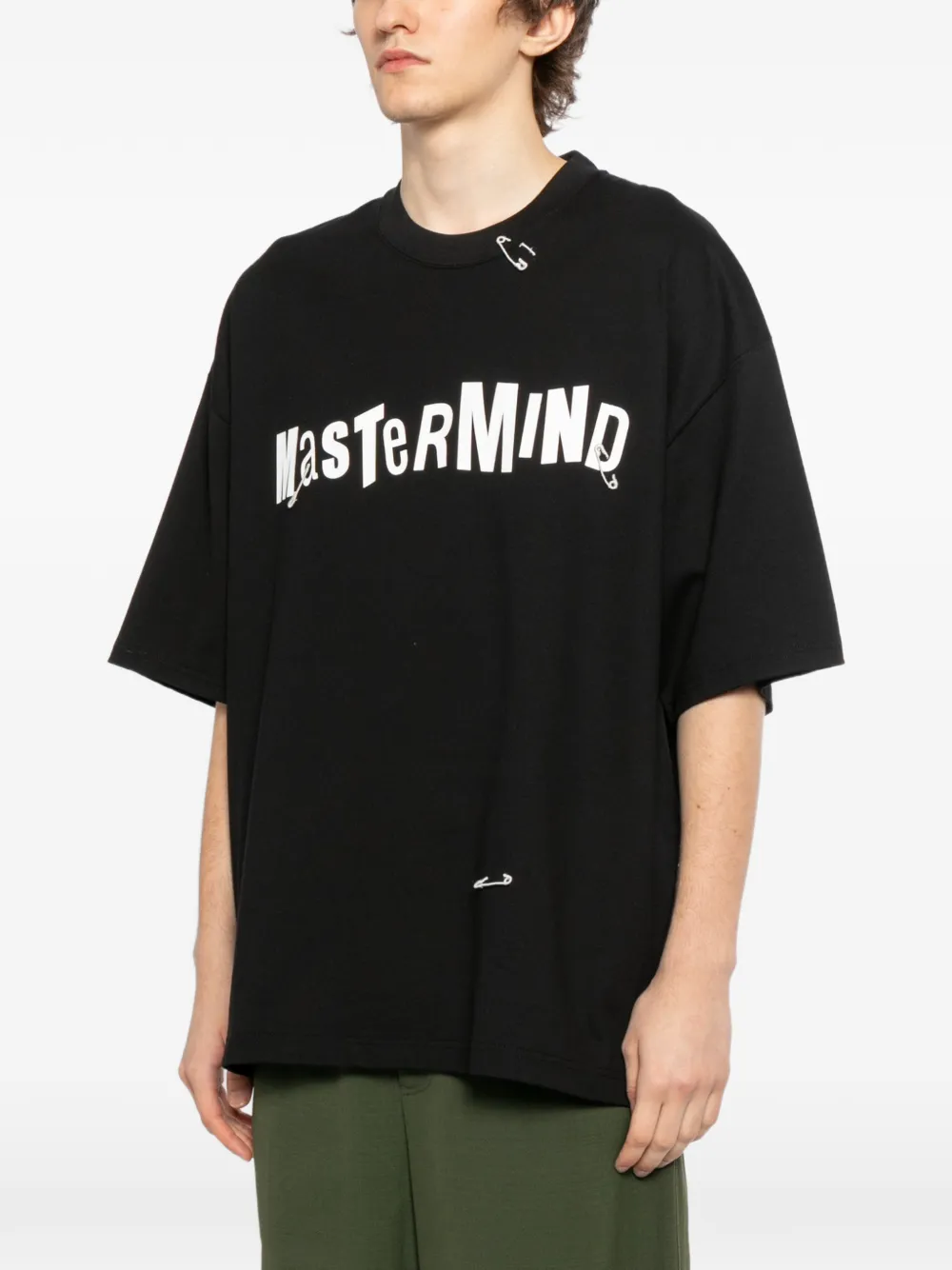 Mastermind Japan T-shirt met logoprint Zwart