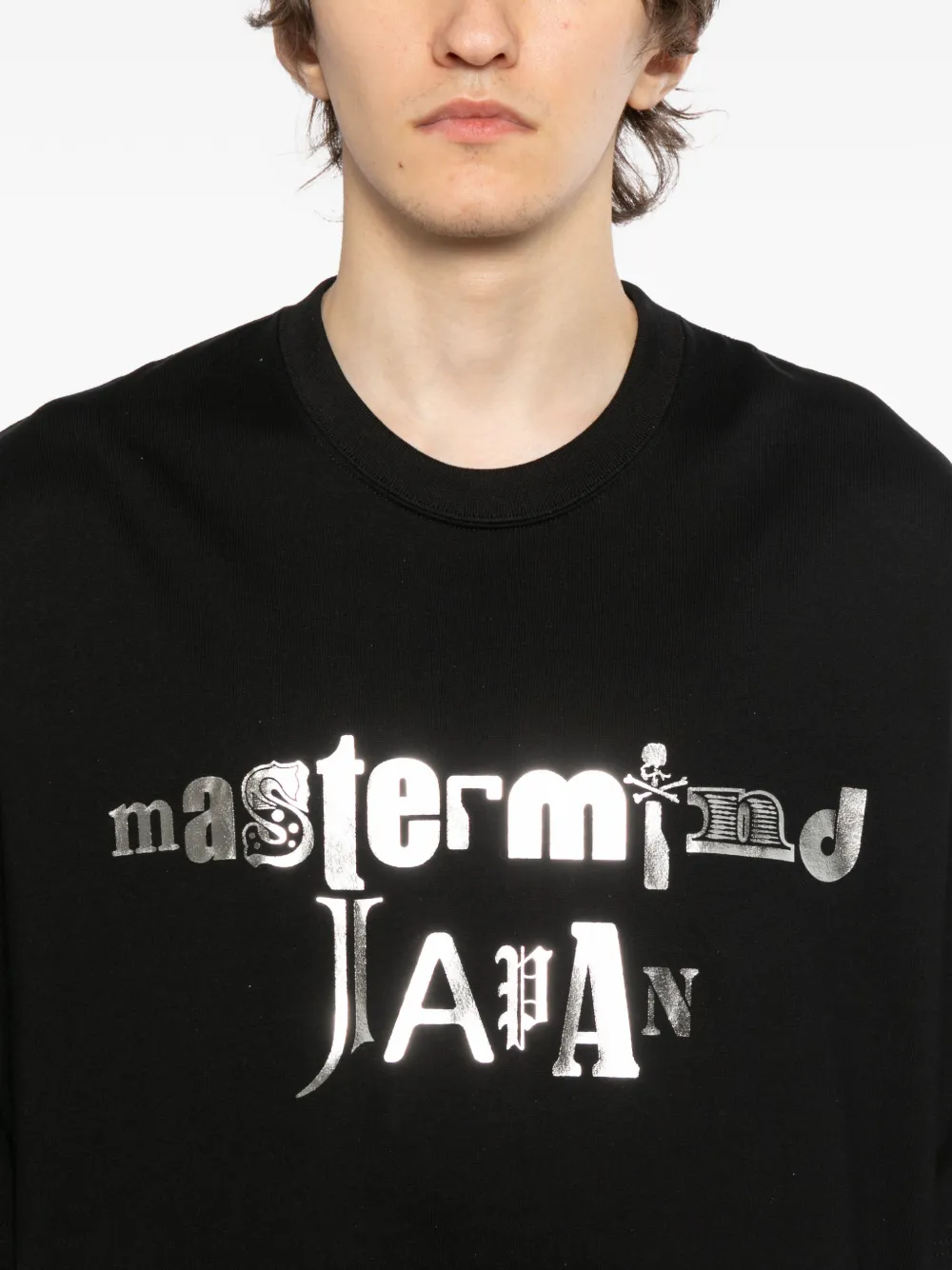 Mastermind Japan T-shirt met logoprint Zwart