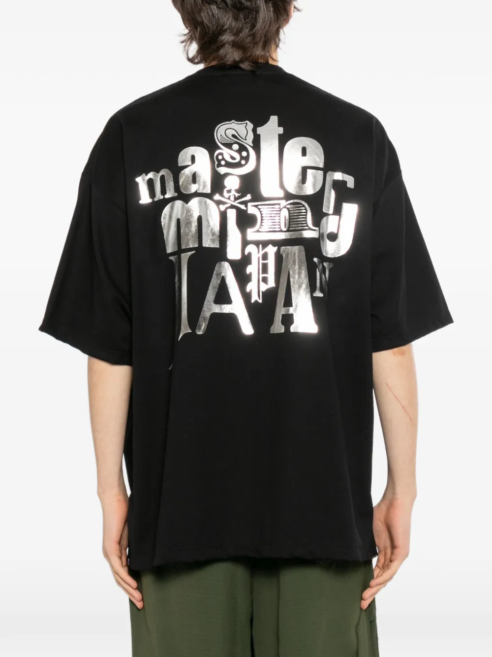 Mastermind Japan T-shirt met logoprint Zwart