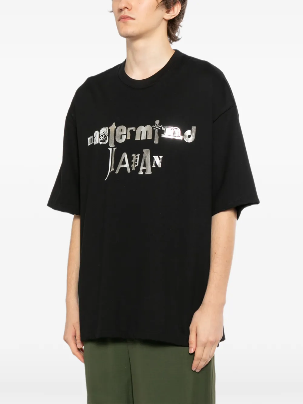 Mastermind Japan T-shirt met logoprint Zwart