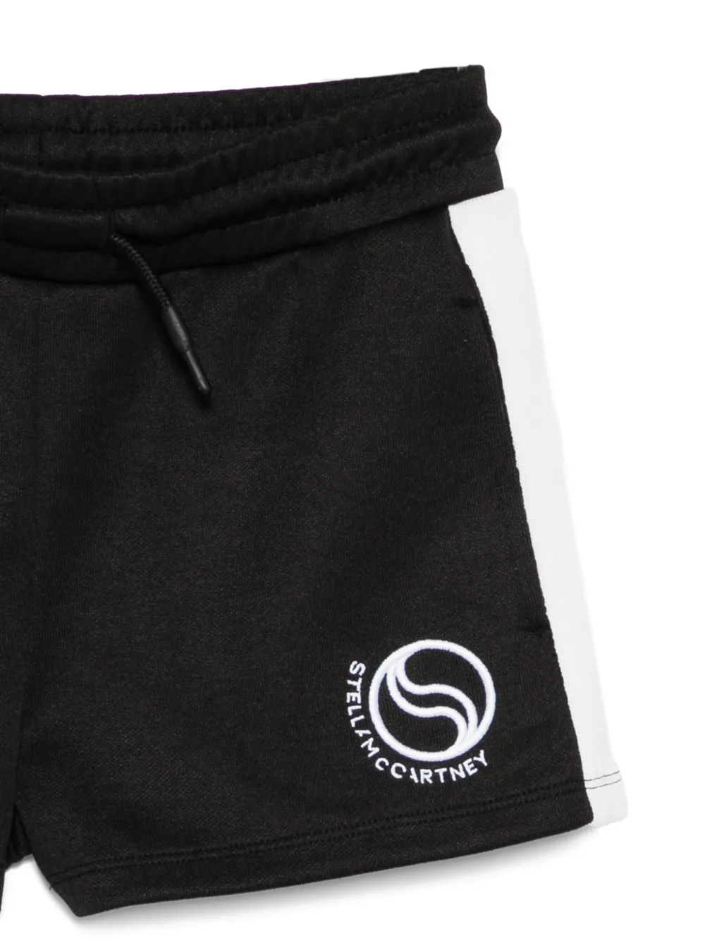 Stella McCartney Kids Shorts met logo Zwart