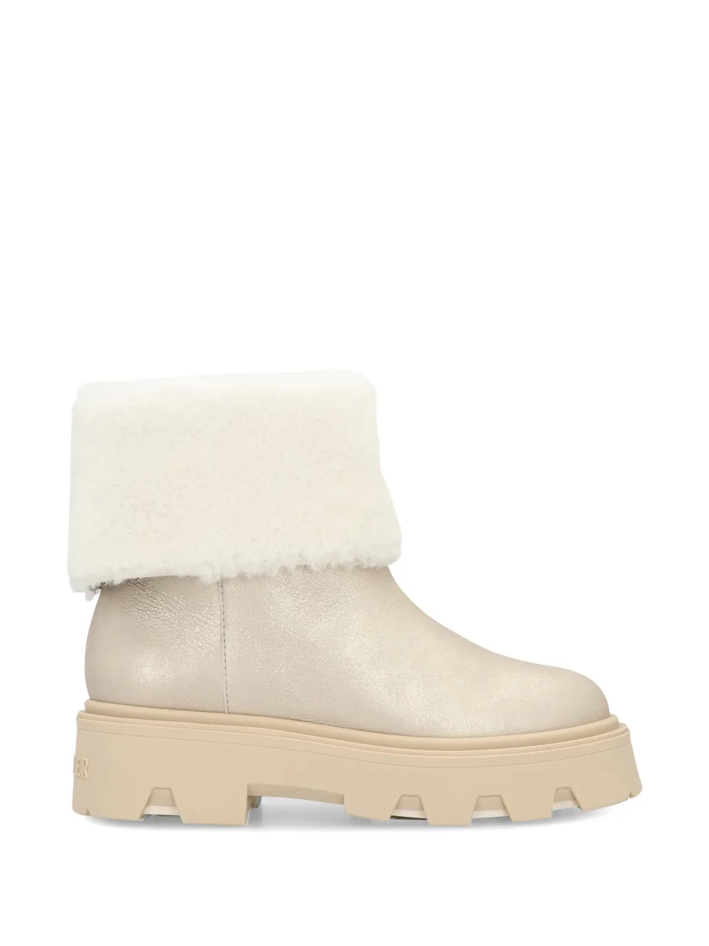 Moncler Aurea shearling boots Beige