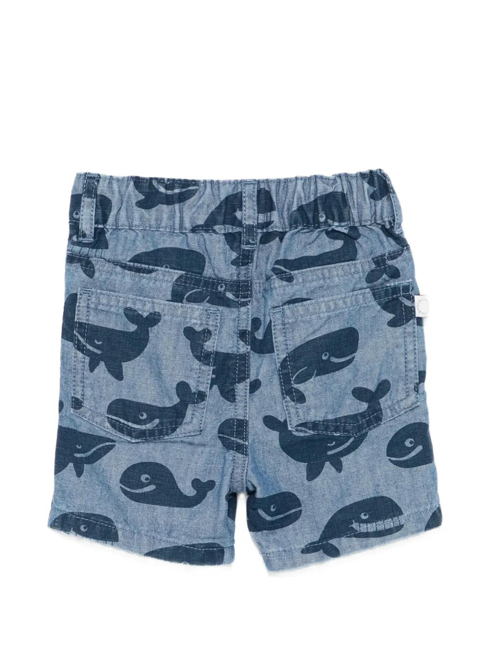Stella McCartney Kids Shorts met walvisprint Blauw