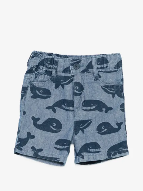 Stella McCartney Kids whale-print cotton shorts