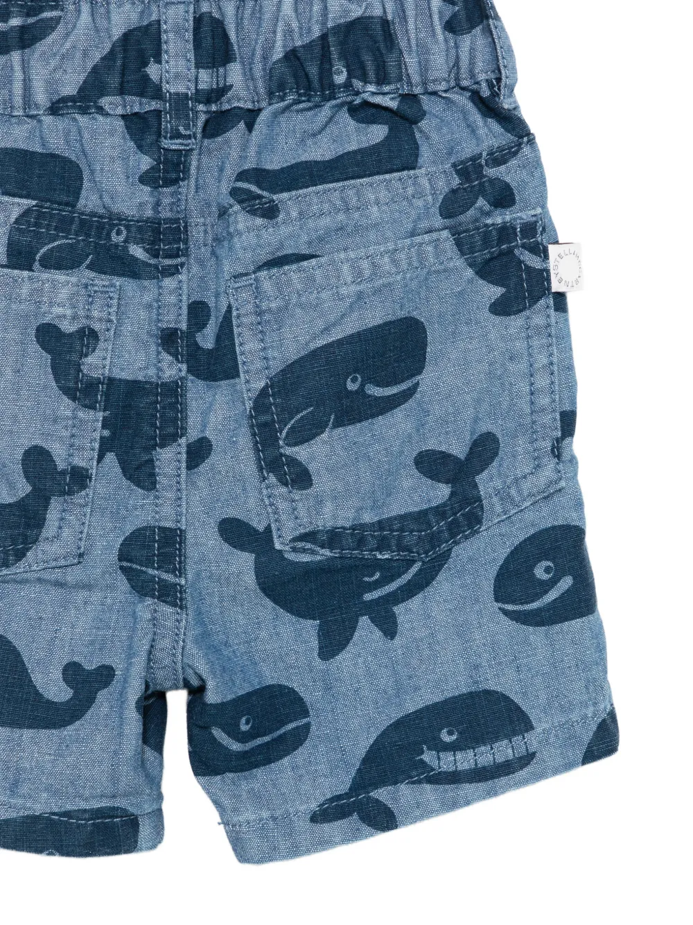 Stella McCartney Kids Shorts met walvisprint Blauw