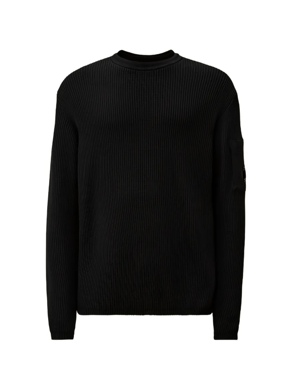 C.P. Company logo-patch crew-neck sweater - Schwarz
