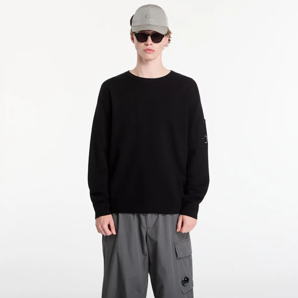 C.P. Company Sweater met logopatch Zwart