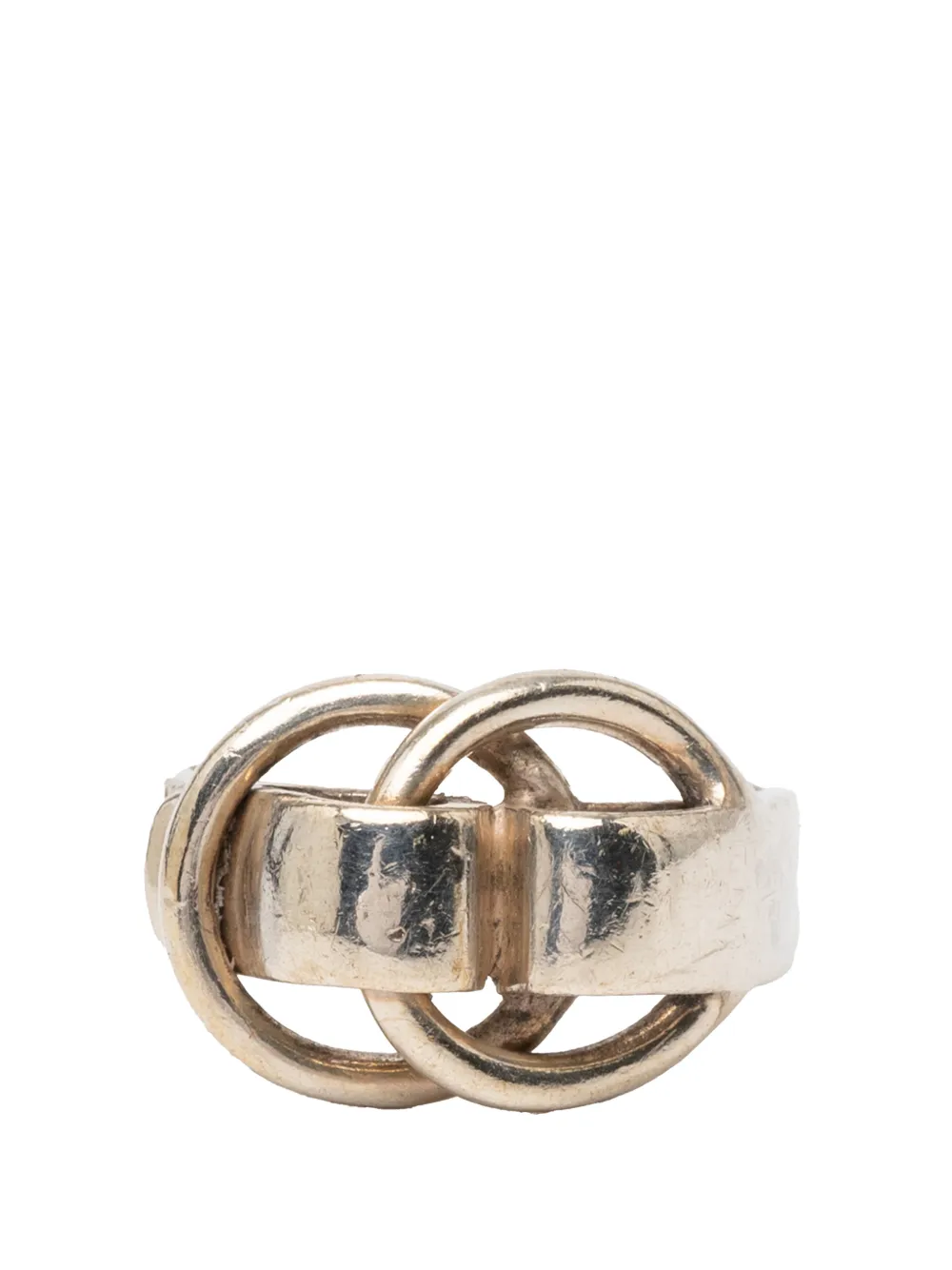 Hermès Pre-Owned 1990-2000 Sterling Silver Deux Anneaux ring - Argento