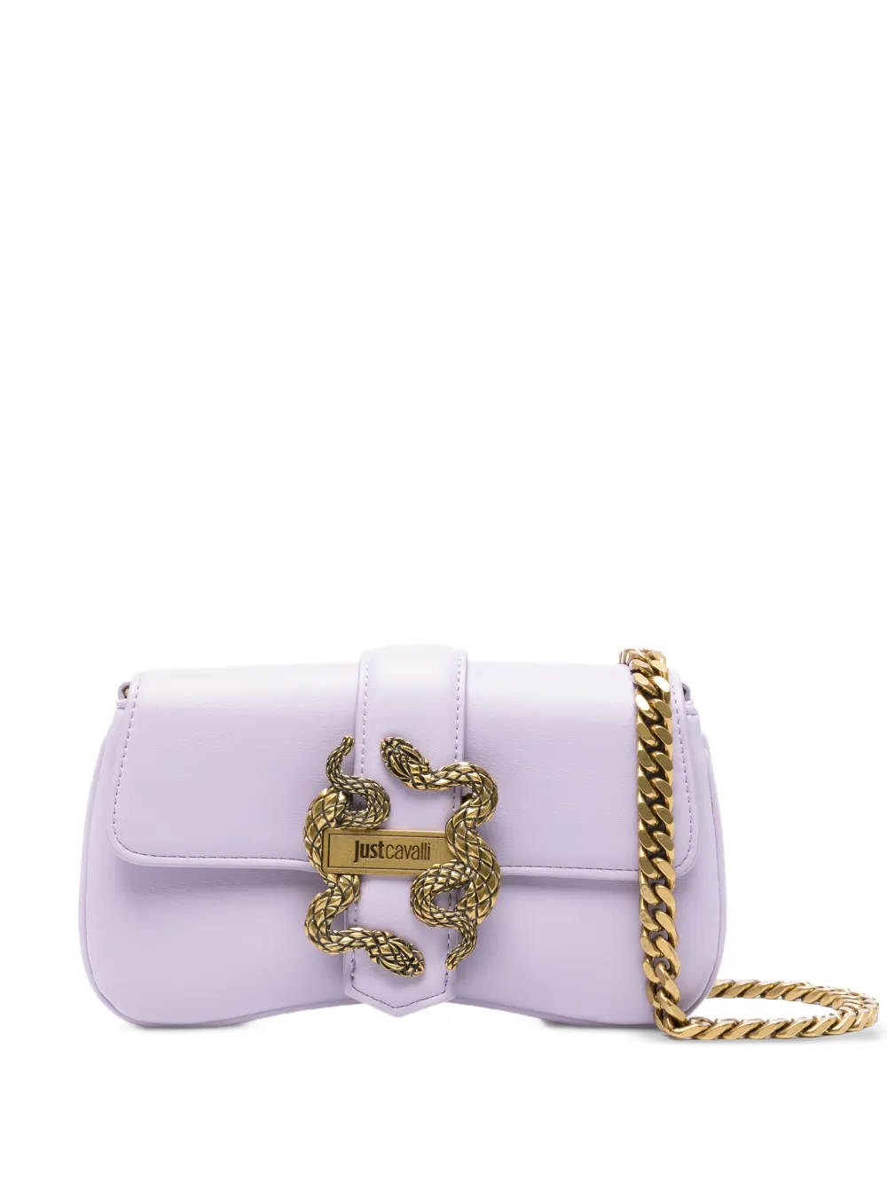 Just Cavalli snake-detail chain-strap cross body bag - Viola