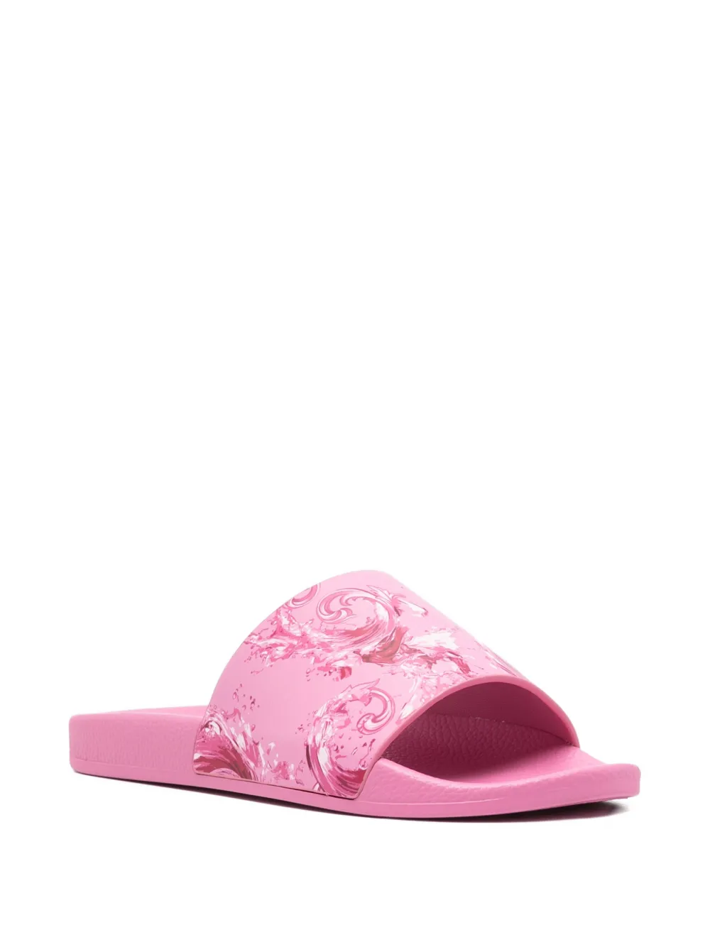 Versace Jeans Couture patterned slides Roze
