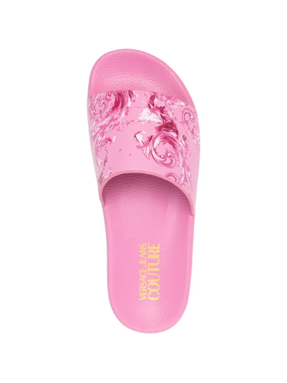 Versace Jeans Couture patterned slides Roze