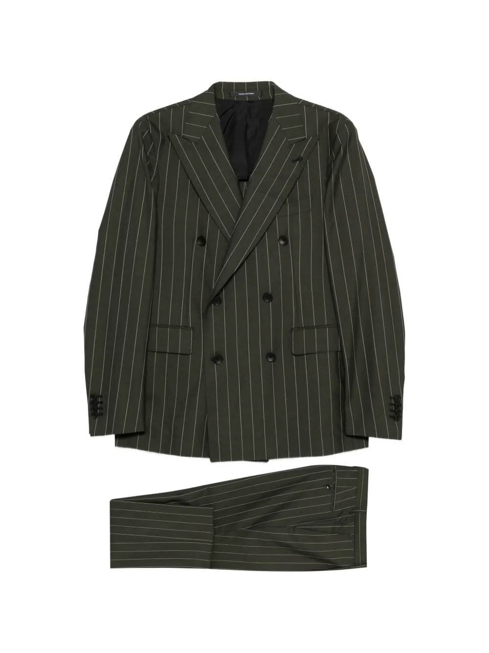 Tagliatore pinstripe-pattern single-breasted suit - Verde