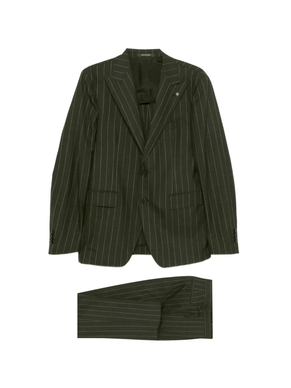 Tagliatore pinstripe-pattern single-breasted suit - Grün
