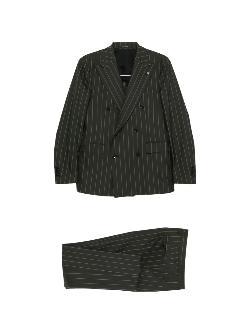 Tagliatore pinstripe-pattern single-breasted suit - Verde