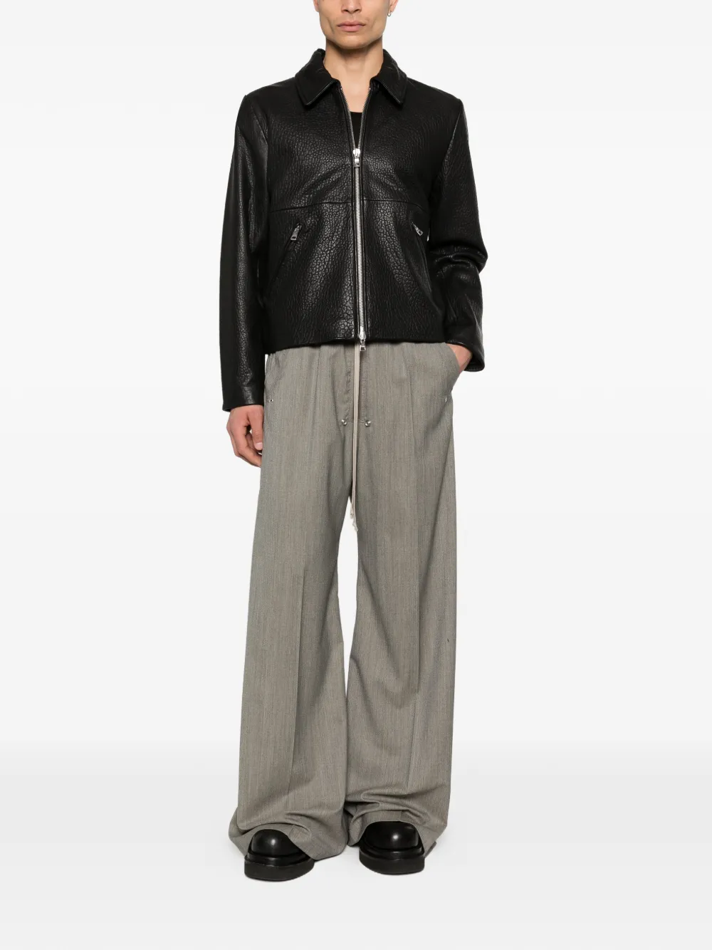 Rick Owens Drawstring-fastening Trousers In Gray