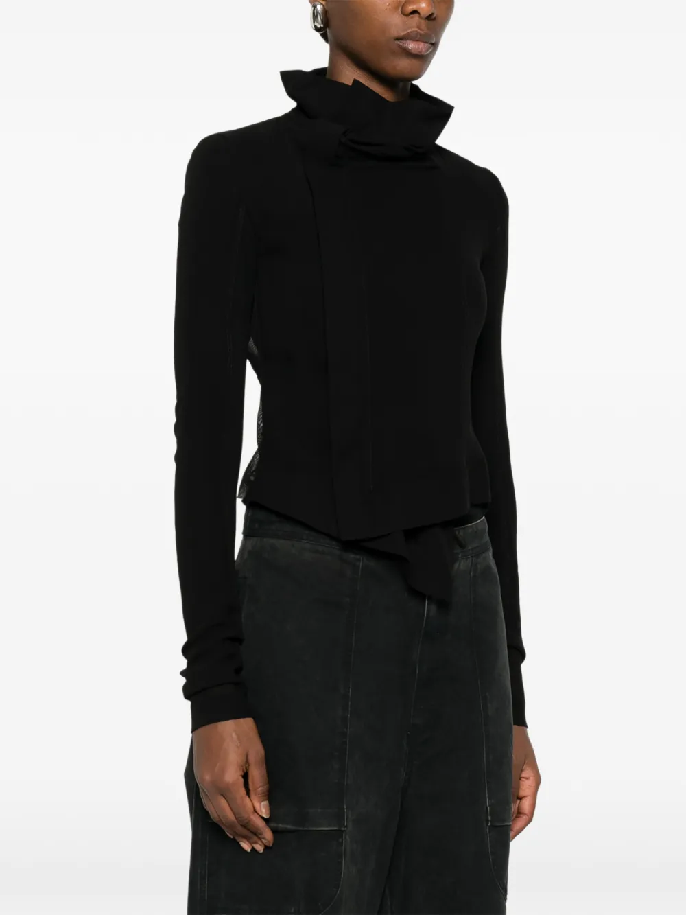 Rick Owens Draped Jacket - Black 