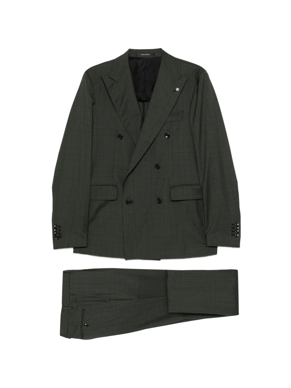Tagliatore windowpane-pattern suit - Verde