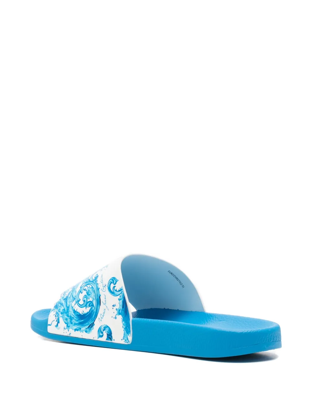 Versace Jeans Couture printed slides Blauw