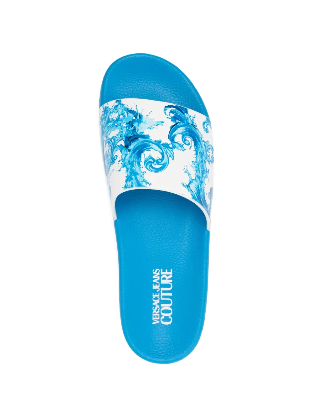 Versace Jeans Couture printed slides Blauw