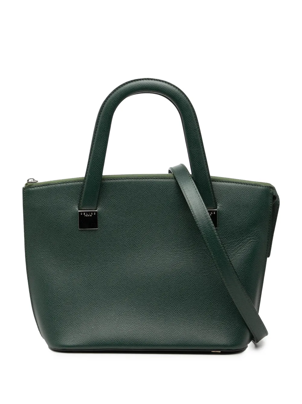 Celine Pre-Owned 1997 Grained Calfskin satchel - Verde