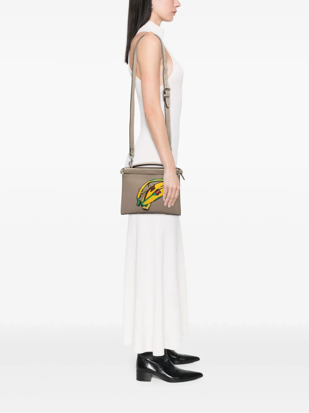  Fendi Pre-owned Bolso Satchel Sue Tilley Mini Romano Selleria Banana Peekaboo Iconic Fit Mini De Piel De Borrego 2000-2010 - Marrón 