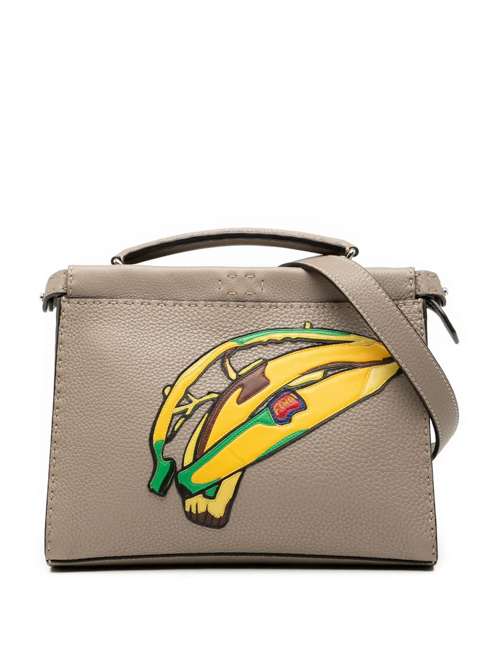 Fendi Pre-Owned 2000-2010 Sue Tilley Mini Calfskin Romano Selleria Banana Peekaboo Iconic Fit satchel - Marrone