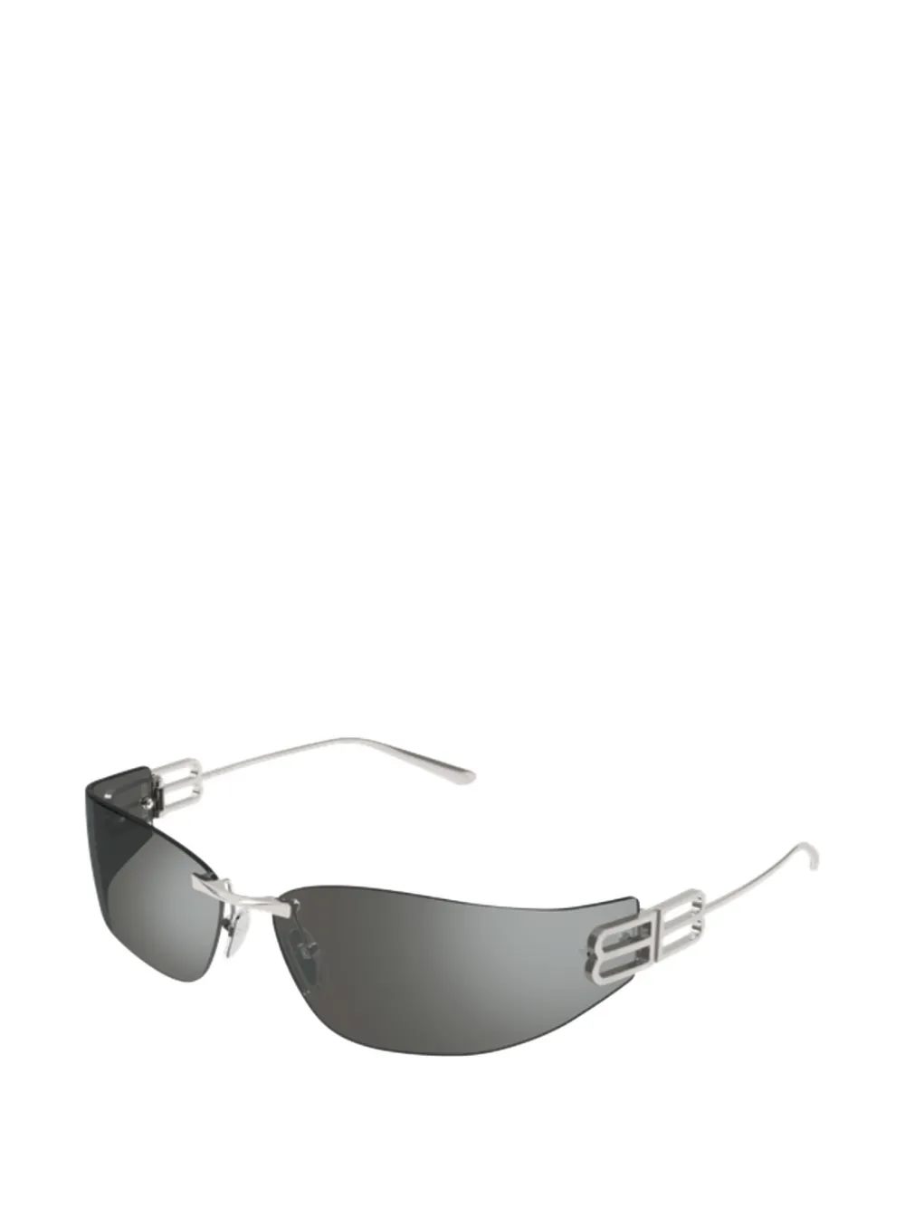 Balenciaga Eyewear Gossip zonnebril met D-montuur en logo Zilver