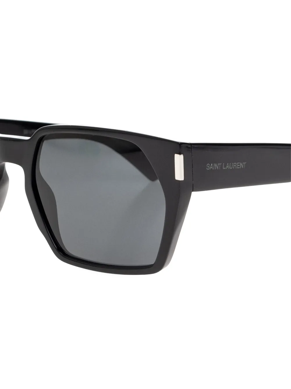  Saint Laurent Eyewear Geometric-frame Sunglasses - Black 