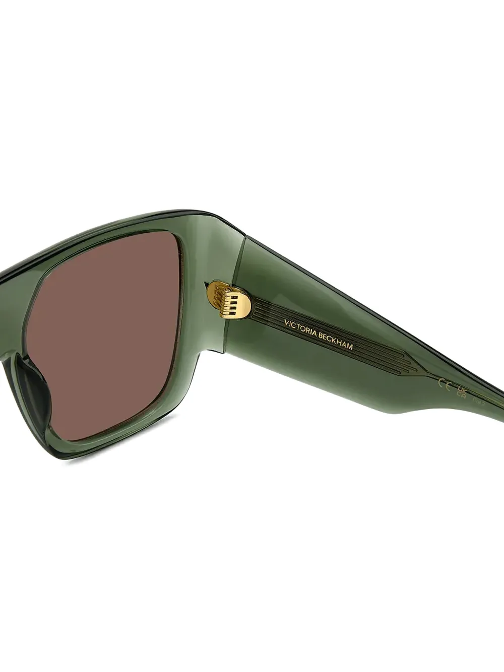 Victoria Beckham Eyewear Zonnebril met geometrisch montuur Groen