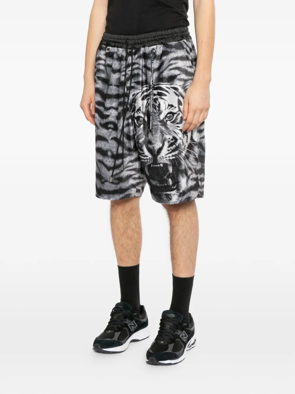 Mastermind World Shorts met tijgerprint Zwart