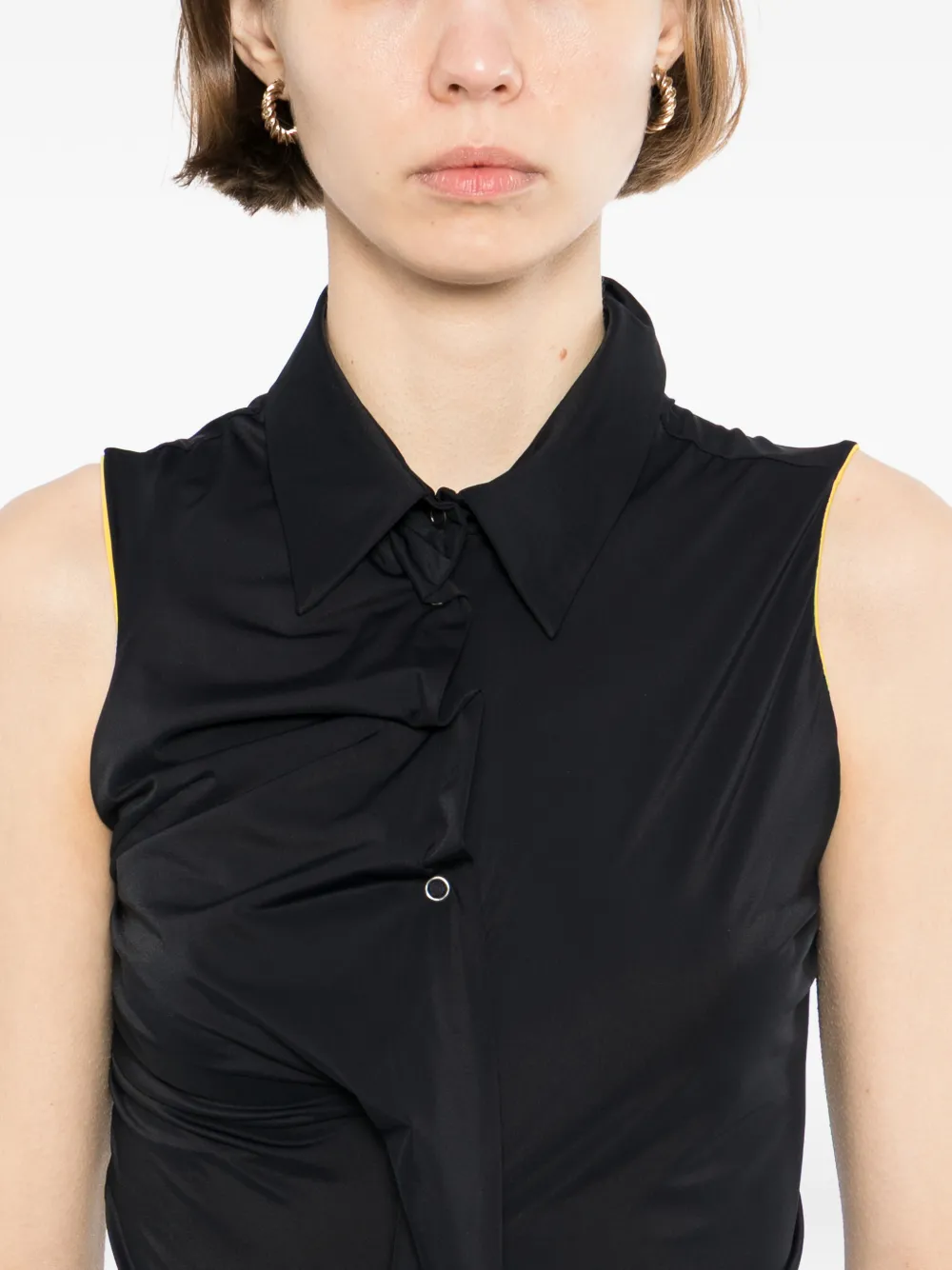Ottolinger Omkeerbare blouse met gedraaid effect Zwart