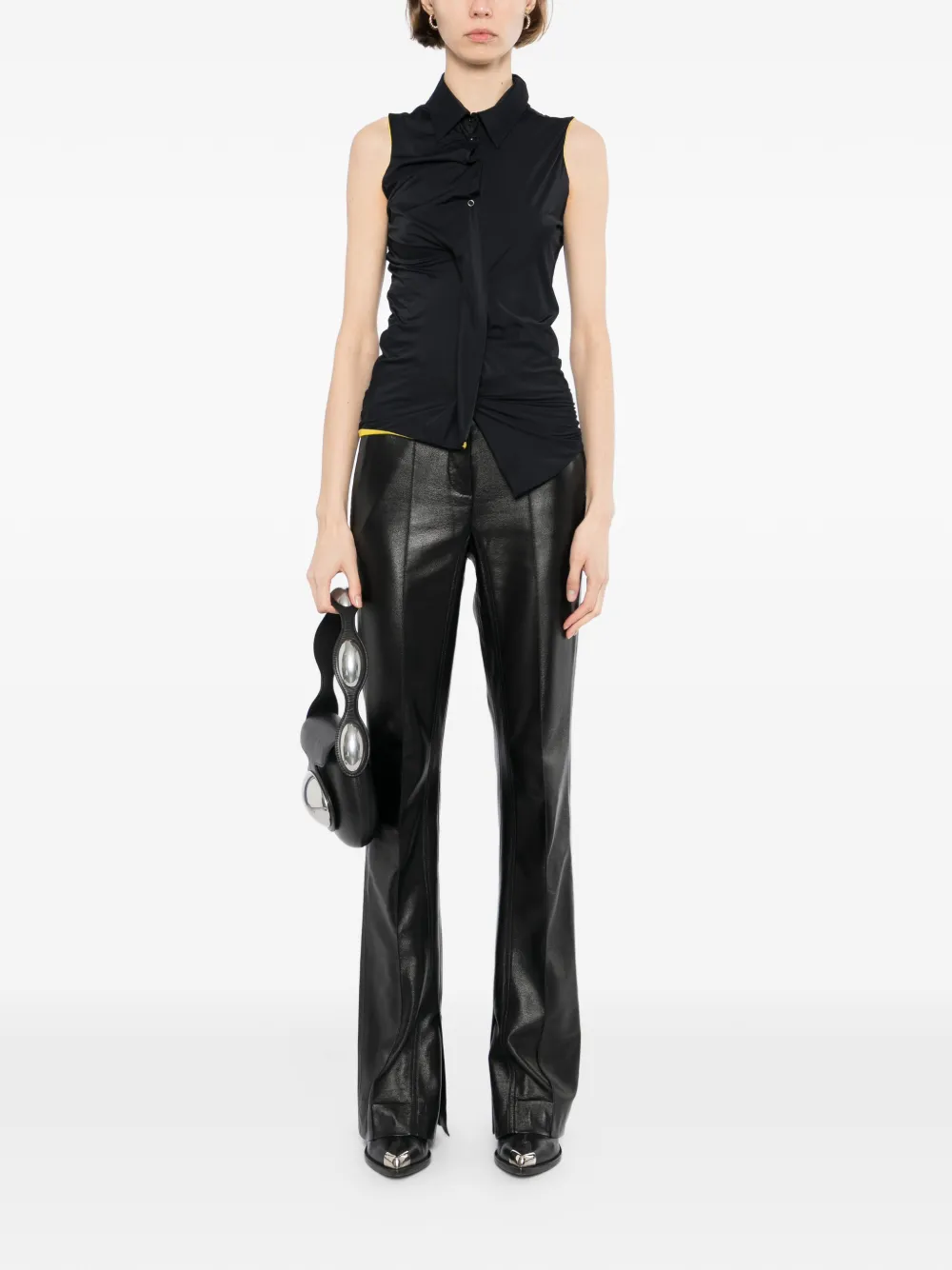Ottolinger Omkeerbare blouse met gedraaid effect Zwart