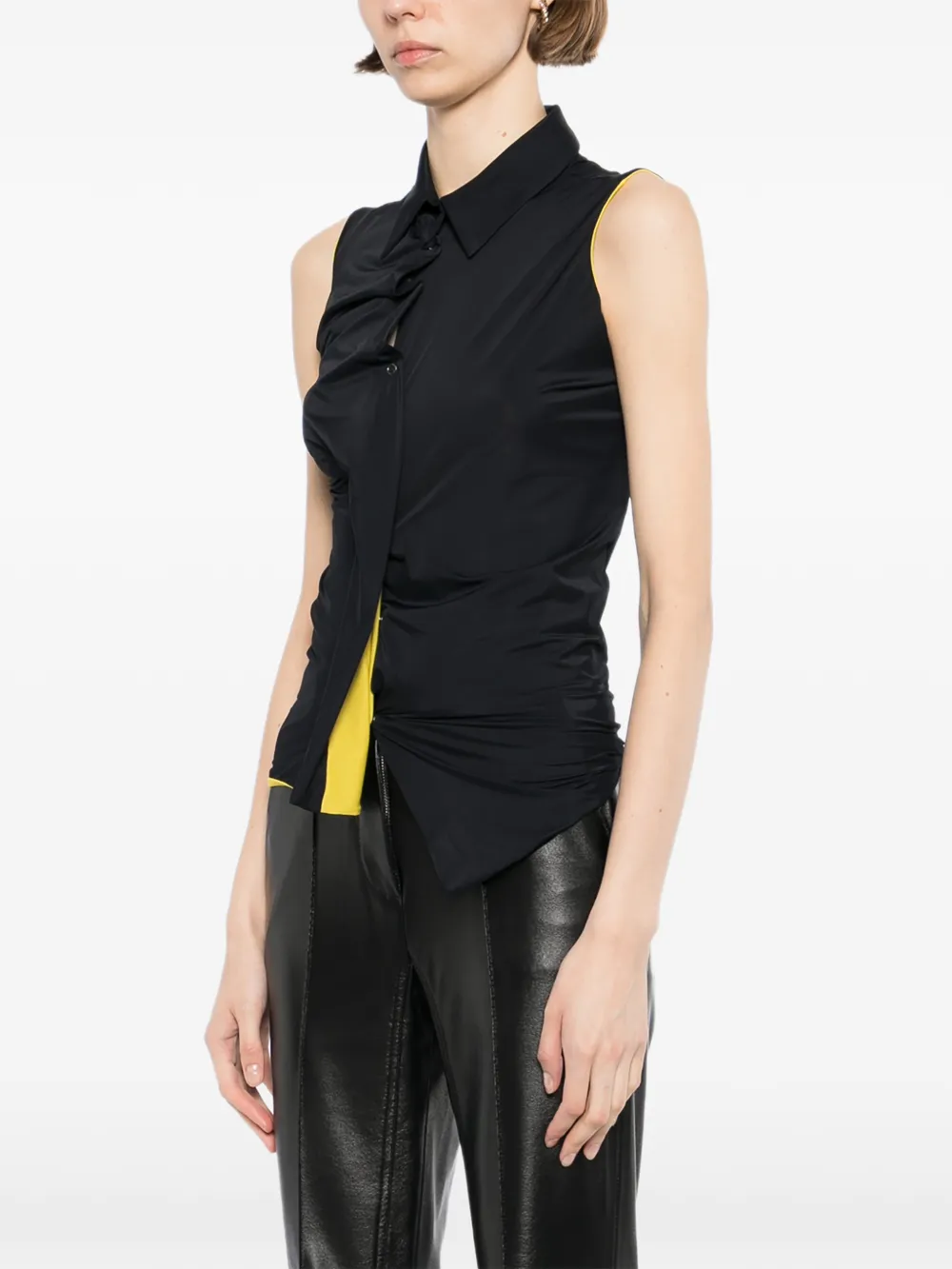Ottolinger Omkeerbare blouse met gedraaid effect Zwart