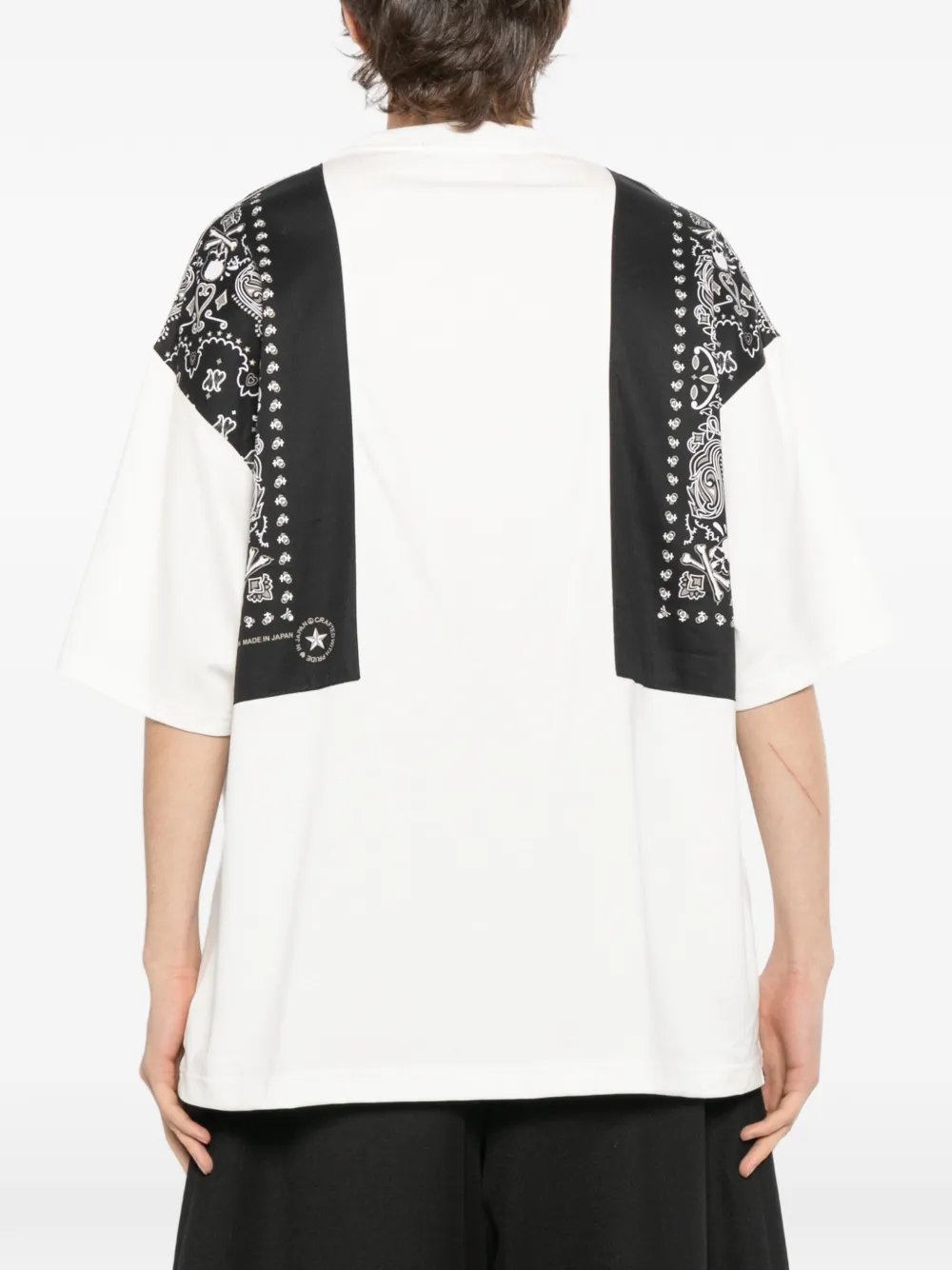 Mastermind Japan T-shirt met bandanaprint Wit